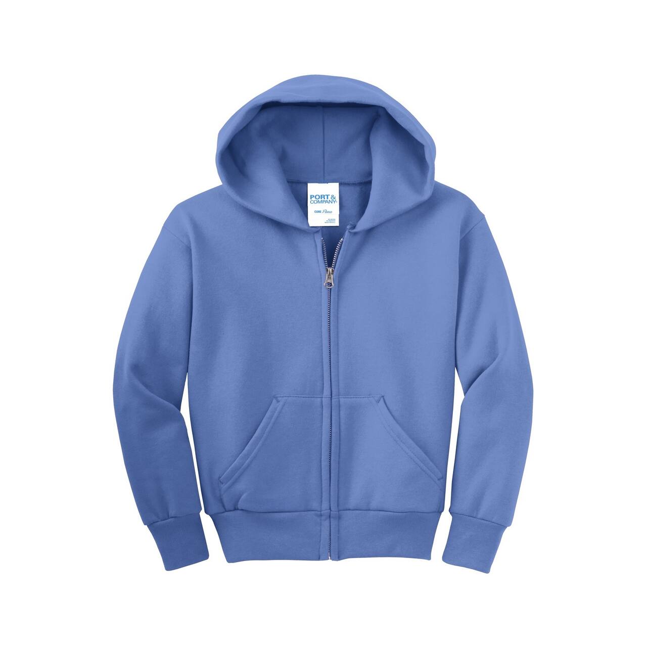 Port & Company® Youth Core Fleece Full-Zip Hooded Sweatshirt